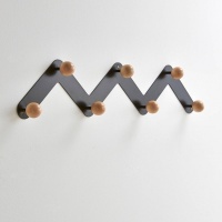 Вешалка Настенная Agama с 7 крючками единый размер черный LA REDOUTE INTERIEURS  фото, kupilegko.ru